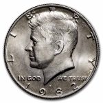 1982-P Kennedy Half Dollar BU (NO-FG Variety)