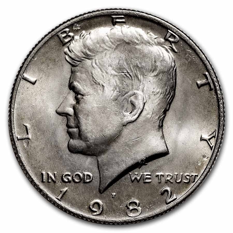 1982-P Kennedy Half Dollar BU (NO-FG Variety)