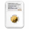1982 Turks & Caicos Gold 100 Crowns World Soccer PF-69 NGC