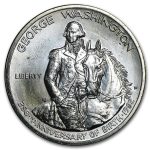 1982 Washington 1/2 Dollar 90% Silver Commem BU/Prf (Scruffy)