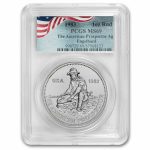 1983 1 oz Silver Round - Engelhard MS-69 PCGS ("E" Logo Reverse)