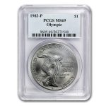 1983-P Olympic $1 Silver Commem MS-69 PCGS