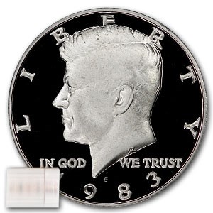 1983-S Kennedy Half Dollar 20-Coin Roll Proof
