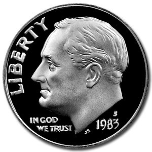 1983-S Roosevelt Dime Gem Proof