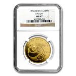 1984 China 1 oz Gold Panda MS-67 NGC