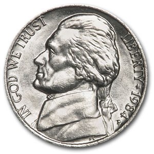 1984-P Jefferson Nickel BU