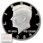 1984-S Kennedy Half Dollar 20-Coin Roll Proof