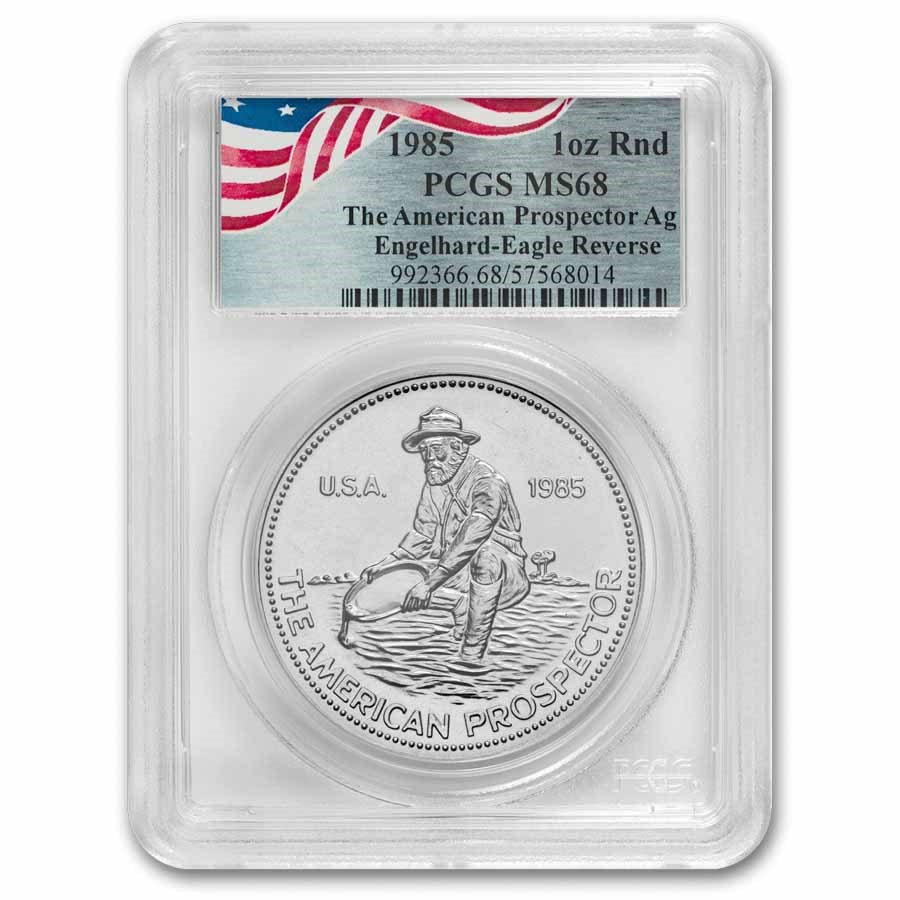 1985 1 oz Silver Round - Engelhard MS-68 PCGS (Eagle Reverse)