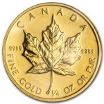 1985 Canada 1/4 oz Gold Maple Leaf BU