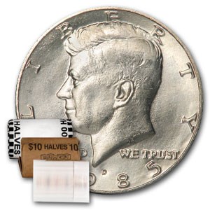 1985-D Kennedy Half Dollar 20-Coin Roll BU