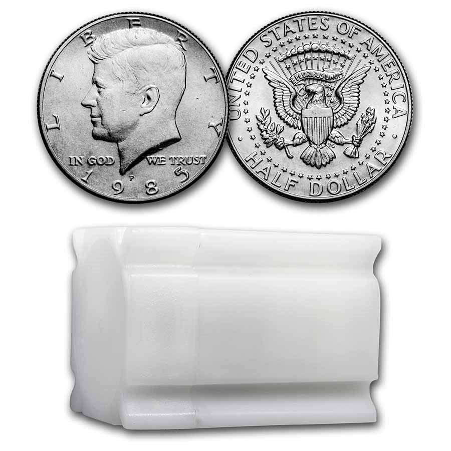 1985-P Kennedy Half Dollar 20-Coin Roll BU