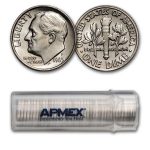 1985-P Roosevelt Dime 50-Coin Roll BU