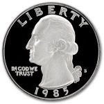 1985-S Washington Quarter Gem Proof