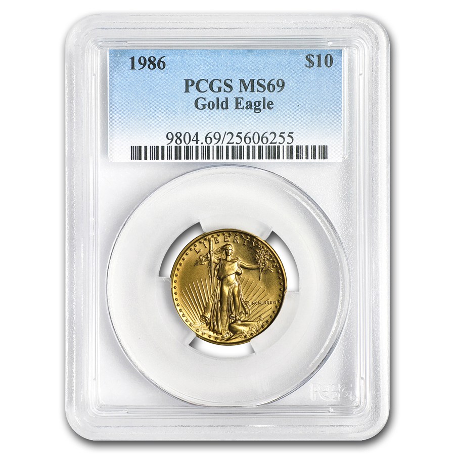 1986 1/4 oz American Gold Eagle MS-69 PCGS