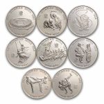 1986-1988 South Korea 1/2 oz Silver 5000 Won Seoul Olympics Proof
