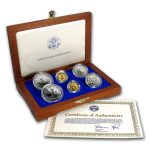 1986 6-Coin Commem Statue of Liberty Set BU & Proof (w/Box & COA)