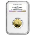 1986 China 1/4 oz Proof Gold Panda PF-67 NGC