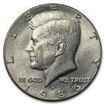 1986-D Kennedy Half Dollar BU