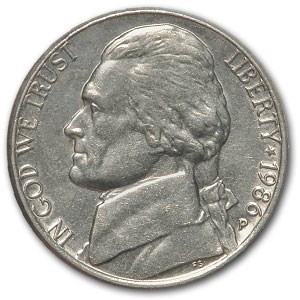 1986-P Jefferson Nickel BU