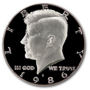 1986-S Kennedy Half Dollar Gem Proof