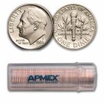 1986-S Roosevelt Dime 50-Coin Roll Proof