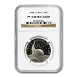 1986-S Statue of Liberty 1/2 Dollar Clad Commem PF-70 NGC