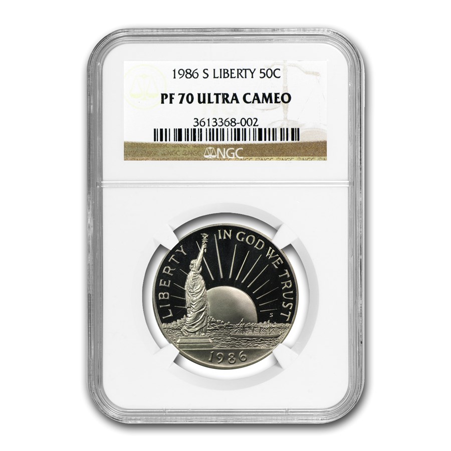 1986-S Statue of Liberty 1/2 Dollar Clad Commem PF-70 NGC