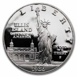 1986-S Statue of Liberty $1 Silver Commem Proof (w/Box & COA)