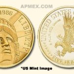 1986-W Gold $5 Commem Statue of Liberty BU (w/Box & COA)