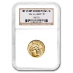 1986-W Gold $5 Commem Statue of Liberty MS-70 NGC