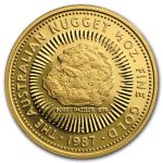 1987 Australia 1/2 oz Proof Gold Nugget