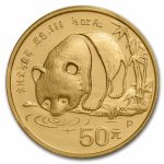 1987 China 1/2 oz Gold Panda Proof (In Capsule)