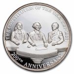 1987 Mexico Silver 12 Onzas US Constitution Proof (Coin Only)