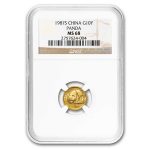 1987-S China 1/10 oz Gold Panda MS-68 NGC