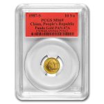 1987-S China 1/10 oz Gold Panda MS-69 PCGS