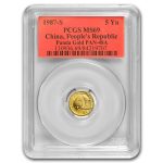 1987-S China 1/20 oz Gold Panda MS-69 PCGS