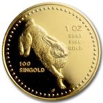 1987 Singapore 5-Coin Gold Singold Rabbit Proof Set