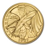 1987-W Gold $5 Commem Constitution BU (Capsule Only)