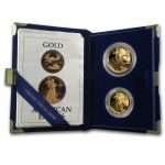 1987-W/P 2-Coin Proof American Gold Eagle Set (w/Box & COA)