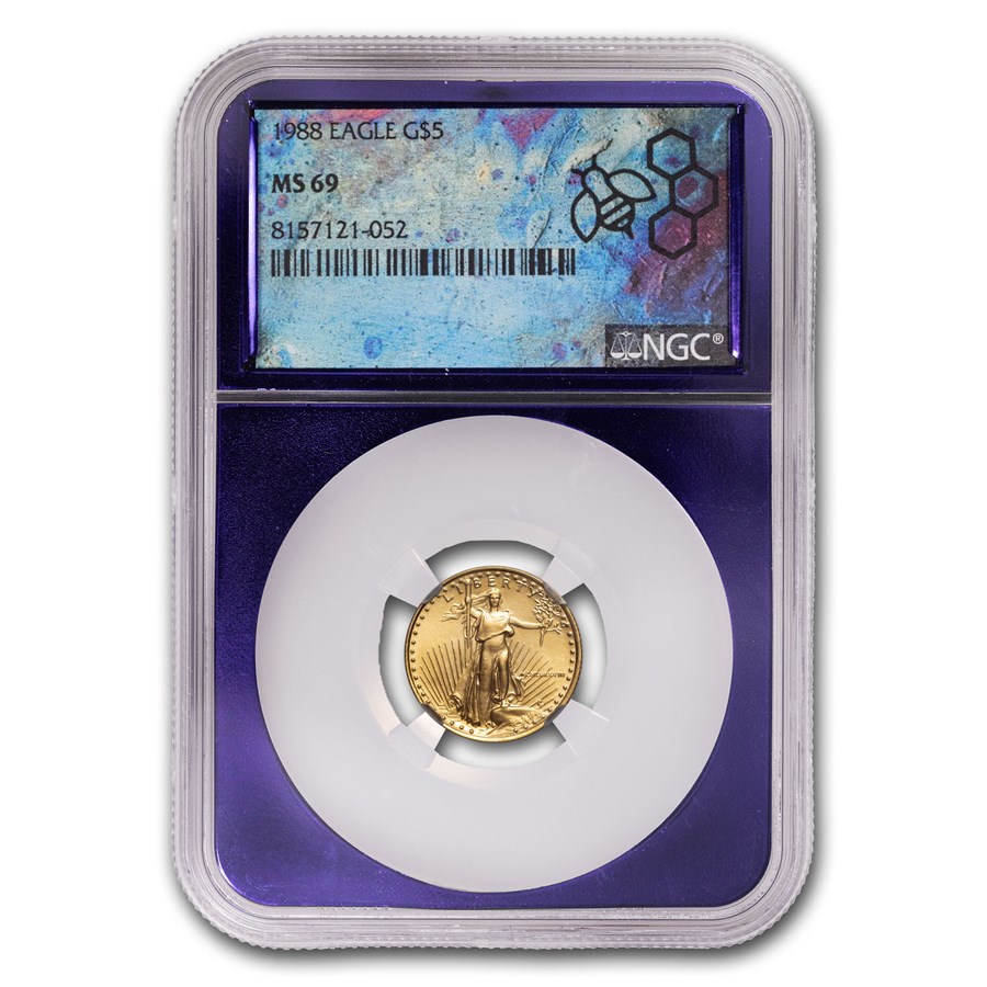 1988 1/10 oz American Gold Eagle MS-69 NGC