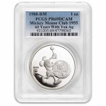 1988 1 oz Silver Disney's Mickey Mouse Club PR-69 PCGS
