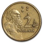1988-1998 Australia 2 Dollars Elizabeth II Aboriginal Avg Circ