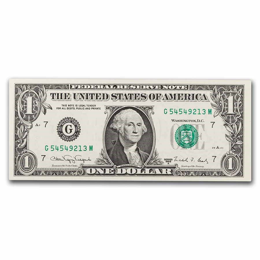 1988-A (G-Chicago) $1 FRN CU (Fr#1916-G)