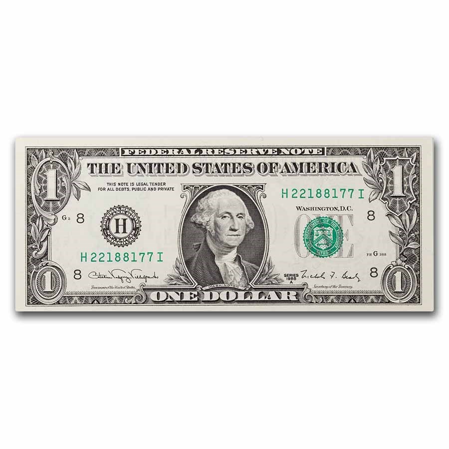 1988-A (H-St. Louis) $1 FRN CU (Fr#1916-H)
