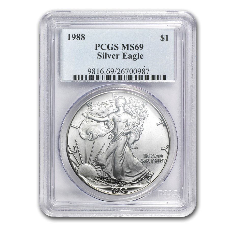 1988 American Silver Eagle MS-69 PCGS