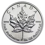 1988 Canada 1/4 oz Platinum Maple Leaf BU
