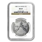 1988-D Olympic $1 Silver Commem MS-69 NGC