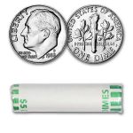 1988-D Roosevelt Dime 50-Coin Roll BU