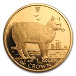 1988 Isle of Man 1 oz Gold Manx Cat BU