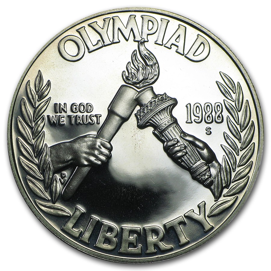 1988-S Olympic $1 Silver Commem Proof (Capsule Only)